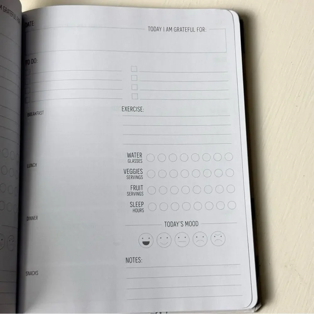 Inhale & Exhale Wellness Fitness Self Care Guided 96 Lined Pages Book